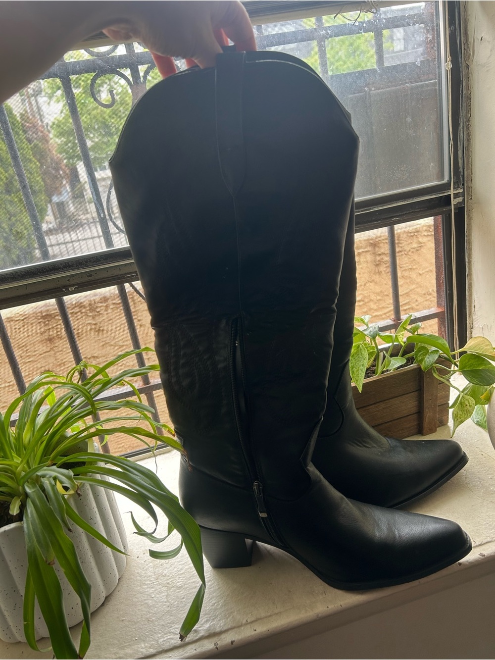 Black cowboy boots